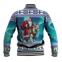Finland Joulupukki Christmas Baseball Jacket Riding the Yule Goat - Wonder Print Shop