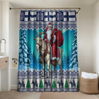 Finland Joulupukki Christmas Bathroom Set Riding the Yule Goat - Wonder Print Shop