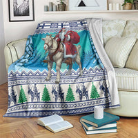 Finland Joulupukki Christmas Blanket Riding the Yule Goat - Wonder Print Shop
