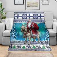 Finland Joulupukki Christmas Blanket Riding the Yule Goat - Wonder Print Shop