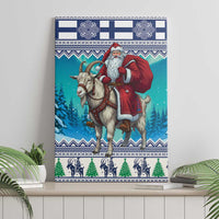 Finland Joulupukki Christmas Canvas Wall Art Riding the Yule Goat - Wonder Print Shop