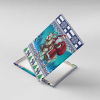 Finland Joulupukki Christmas Canvas Wall Art Riding the Yule Goat - Wonder Print Shop