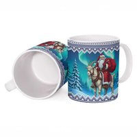 Finland Joulupukki Christmas Ceramic Mug Riding the Yule Goat - Wonder Print Shop