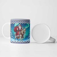 Finland Joulupukki Christmas Ceramic Mug Riding the Yule Goat - Wonder Print Shop