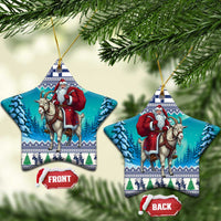 Finland Joulupukki Christmas Ceramic Ornament Riding the Yule Goat - Wonder Print Shop