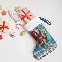 Finland Joulupukki Christmas Stocking Riding the Yule Goat - Wonder Print Shop