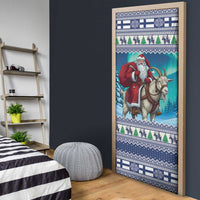 Finland Joulupukki Christmas Door Cover Riding the Yule Goat - Wonder Print Shop