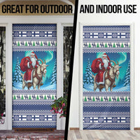 Finland Joulupukki Christmas Door Cover Riding the Yule Goat - Wonder Print Shop