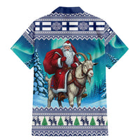 Finland Joulupukki Christmas Family Matching Mermaid Dress and Hawaiian Shirt Riding the Yule Goat - Wonder Print Shop