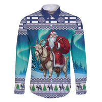 Finland Joulupukki Christmas Family Matching Mermaid Dress and Hawaiian Shirt Riding the Yule Goat - Wonder Print Shop