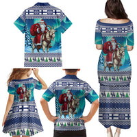 Finland Joulupukki Christmas Family Matching Puletasi and Hawaiian Shirt Riding the Yule Goat - Wonder Print Shop
