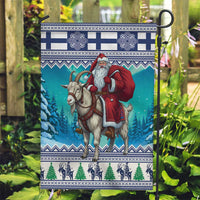 Finland Joulupukki Christmas Garden Flag Riding the Yule Goat - Wonder Print Shop