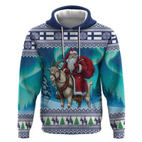 Finland Joulupukki Christmas Hoodie Riding the Yule Goat - Wonder Print Shop