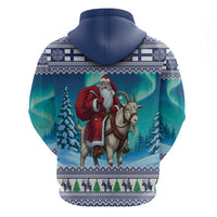 Finland Joulupukki Christmas Hoodie Riding the Yule Goat - Wonder Print Shop