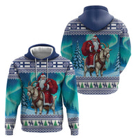 Finland Joulupukki Christmas Hoodie Riding the Yule Goat - Wonder Print Shop