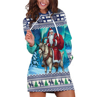 Finland Joulupukki Christmas Hoodie Dress Riding the Yule Goat - Wonder Print Shop