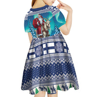 Finland Joulupukki Christmas Kid Short Sleeve Dress Riding the Yule Goat - Wonder Print Shop