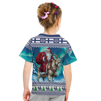Finland Joulupukki Christmas Kid T Shirt Riding the Yule Goat - Wonder Print Shop