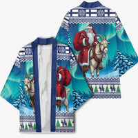 Finland Joulupukki Christmas Kimono Riding the Yule Goat - Wonder Print Shop