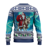 Finland Joulupukki Christmas Ugly Christmas Sweater Riding the Yule Goat - Wonder Print Shop