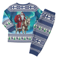 Finland Joulupukki Christmas Pajama Set Riding the Yule Goat - Wonder Print Shop