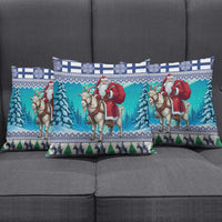 Finland Joulupukki Christmas Pillow Cover Riding the Yule Goat - Wonder Print Shop