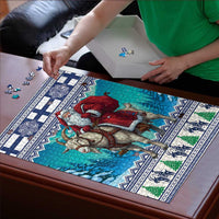 Finland Joulupukki Christmas Puzzle Riding the Yule Goat - Wonder Print Shop