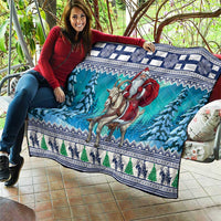 Finland Joulupukki Christmas Quilt Riding the Yule Goat - Wonder Print Shop