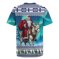 Finland Joulupukki Christmas Rugby Jersey Riding the Yule Goat - Wonder Print Shop