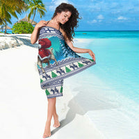 Finland Joulupukki Christmas Sarong Riding the Yule Goat - Wonder Print Shop