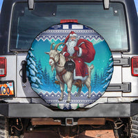 Finland Joulupukki Christmas Spare Tire Cover Riding the Yule Goat - Wonder Print Shop