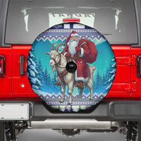 Finland Joulupukki Christmas Spare Tire Cover Riding the Yule Goat - Wonder Print Shop