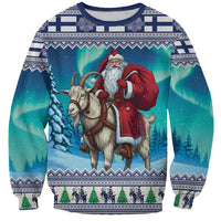 Finland Joulupukki Christmas Sweatshirt Riding the Yule Goat - Wonder Print Shop