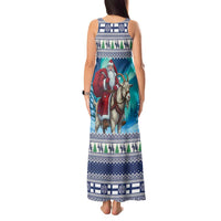 Finland Joulupukki Christmas Tank Maxi Dress Riding the Yule Goat - Wonder Print Shop