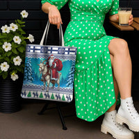 Finland Joulupukki Christmas Tote Bag Riding the Yule Goat - Wonder Print Shop