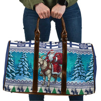 Finland Joulupukki Christmas Travel Bag Riding the Yule Goat - Wonder Print Shop