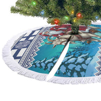 Finland Joulupukki Christmas Tree Skirt Riding the Yule Goat - Wonder Print Shop