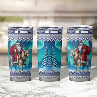 Finland Joulupukki Christmas Tumbler Cup Riding the Yule Goat - Wonder Print Shop