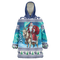 Finland Joulupukki Christmas Wearable Blanket Hoodie Riding the Yule Goat - Wonder Print Shop