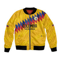 Custom World Football 2026 Colombia Bomber Jacket Vamos Los Cafeteros - Wonder Print Shop
