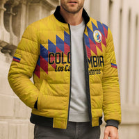 Custom World Football 2026 Colombia Bomber Puffer Jacket Vamos Los Cafeteros - Wonder Print Shop