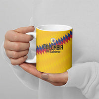 Custom World Football 2026 Colombia Ceramic Mug Vamos Los Cafeteros - Wonder Print Shop