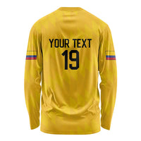 Custom World Football 2026 Colombia Long Sleeve Shirt Vamos Los Cafeteros - Wonder Print Shop