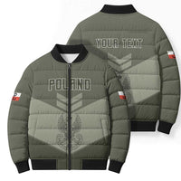 Personalized Poland Home Army Bomber Puffer Jacket Armia Krajowa Military Eagle Chevron Design