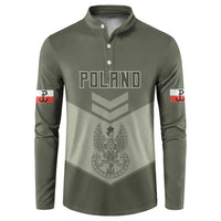 Personalized Poland Home Army Button Sweatshirt Armia Krajowa Military Eagle Chevron Design