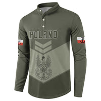 Personalized Poland Home Army Button Sweatshirt Armia Krajowa Military Eagle Chevron Design
