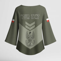 Personalized Poland Home Army Kimono Sleeve Blouse Armia Krajowa Military Eagle Chevron Design