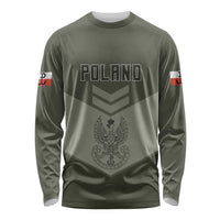 Personalized Poland Home Army Long Sleeve Shirt Armia Krajowa Military Eagle Chevron Design