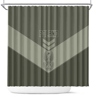 Poland Home Army Shower Curtain Armia Krajowa Military Eagle Chevron Design
