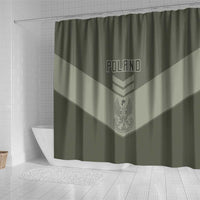 Poland Home Army Shower Curtain Armia Krajowa Military Eagle Chevron Design